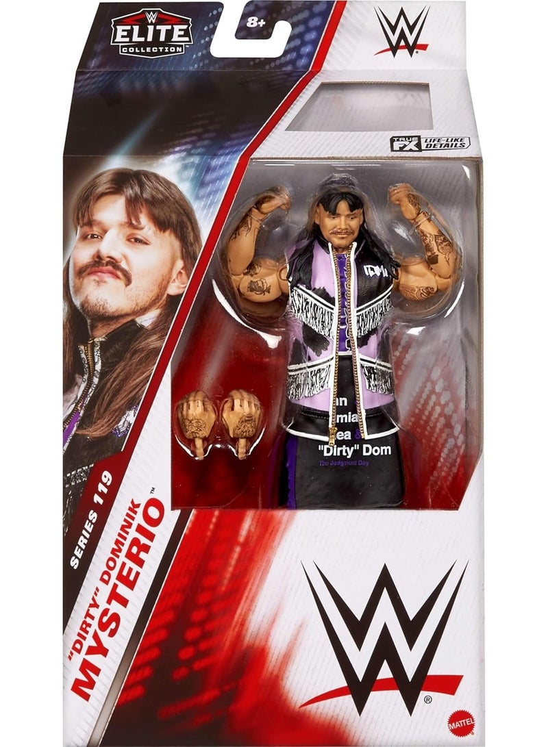 WWE Mattel WWE Elite Action Figure & Accessories, Series #119, 6-inch Collectible Dominik Mysterio with 25 Articulation Points & Swappable Hands - Image 3
